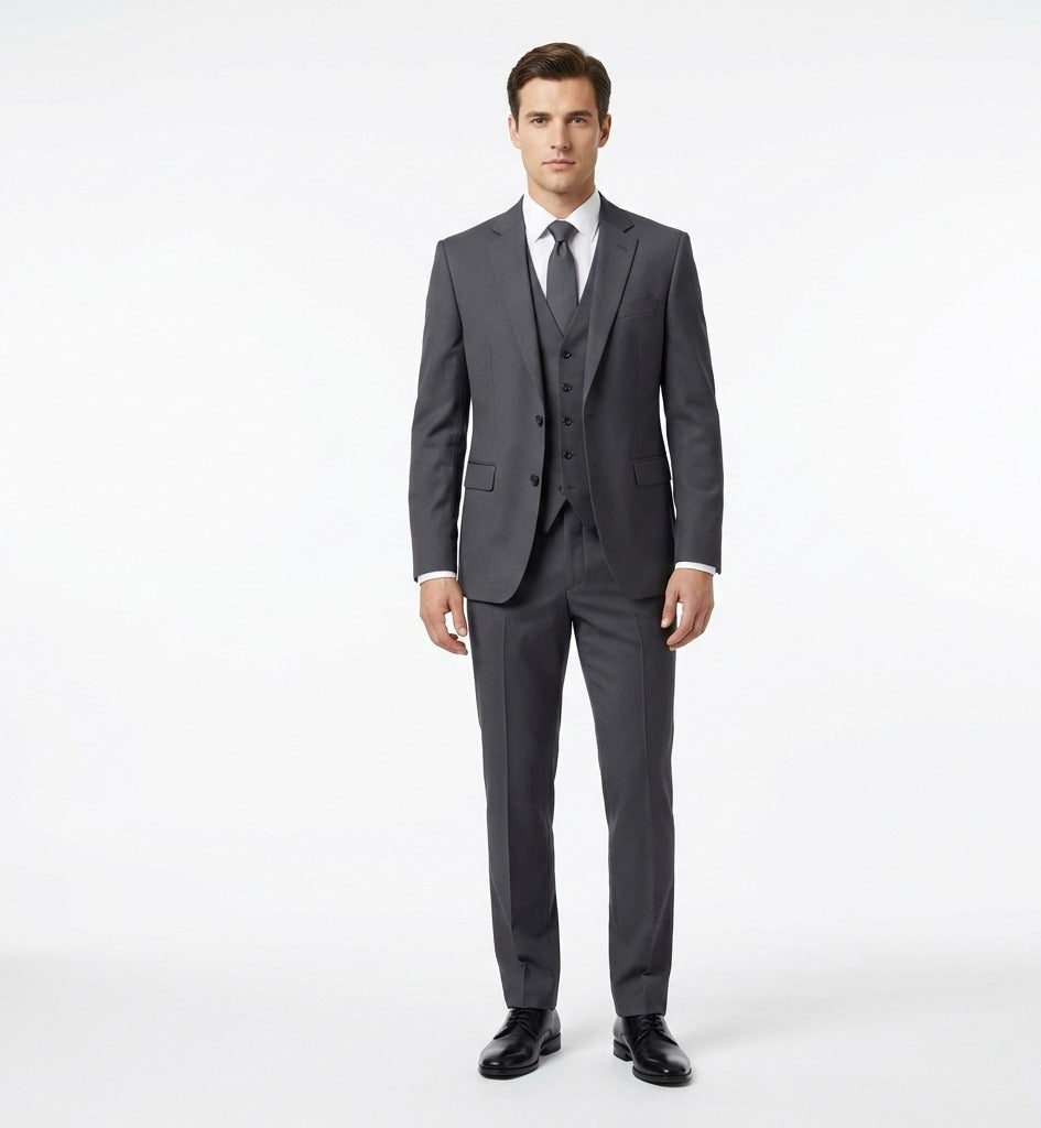Graphite Steel Executive 3-Piece Suit-suits-VogueNThreads