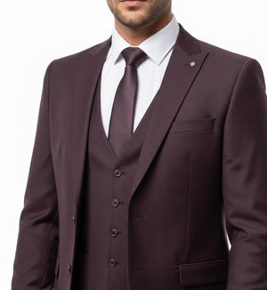 Imperial Black Cherry Reserve 3-Piece Suit-suits-VogueNThreads