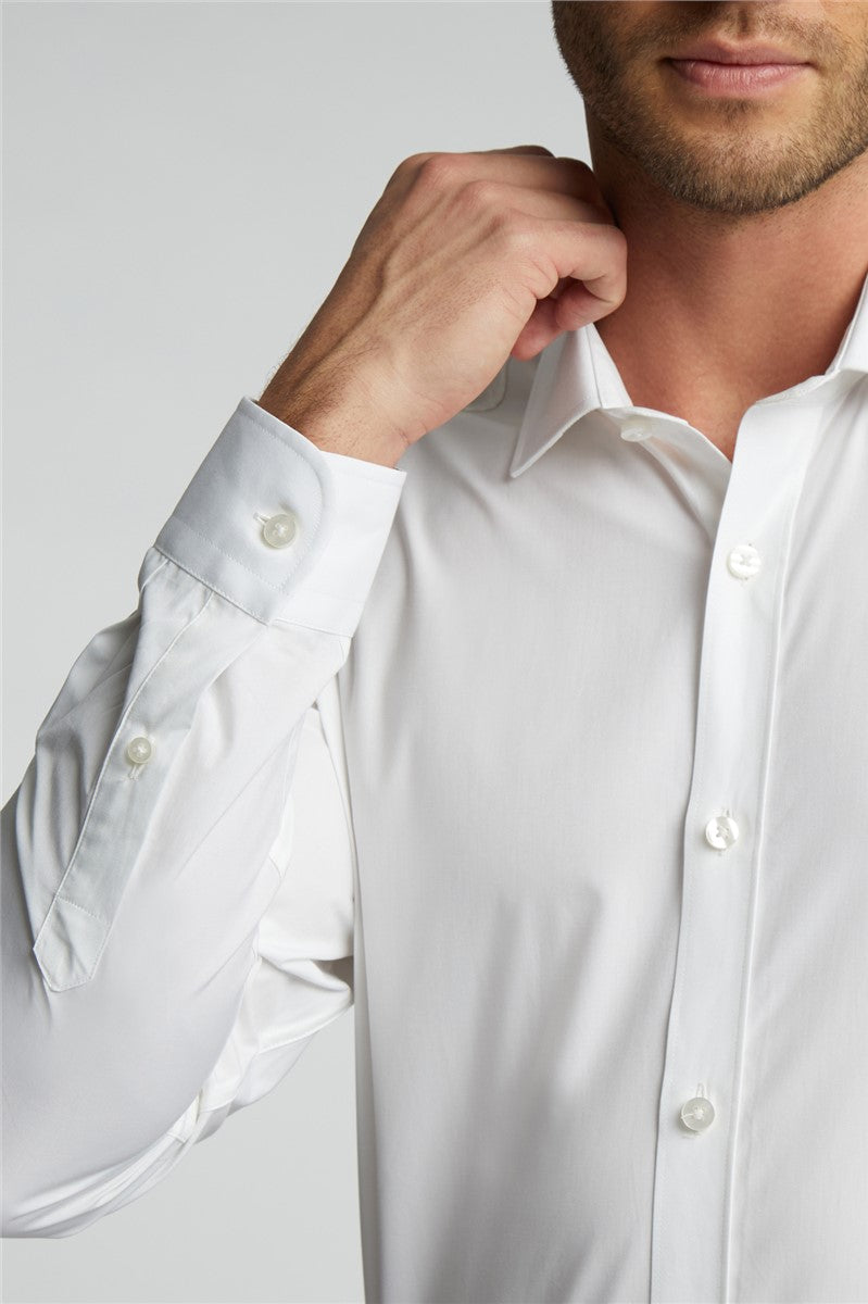 Luxury Egyptian Cotton White Shirt – Tailored Fit-VogueNThreads