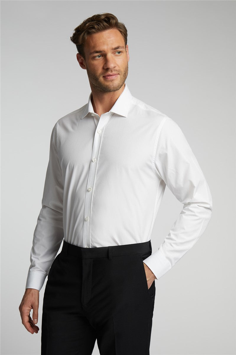 Luxury Egyptian Cotton White Shirt – Tailored Fit-VogueNThreads