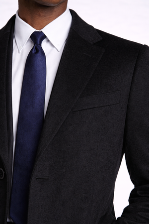 Men Black Long coat - Tailored Fit-coat & Jackets-VogueNThreads