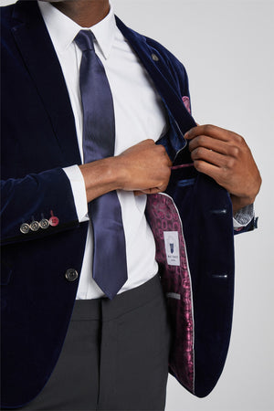 Men’s Navy Velvet Jackets –vogueNThreads-VogueNThreads