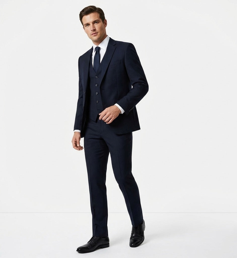 Midnight Charcoal Executive 3-Piece Suit-suits-VogueNThreads