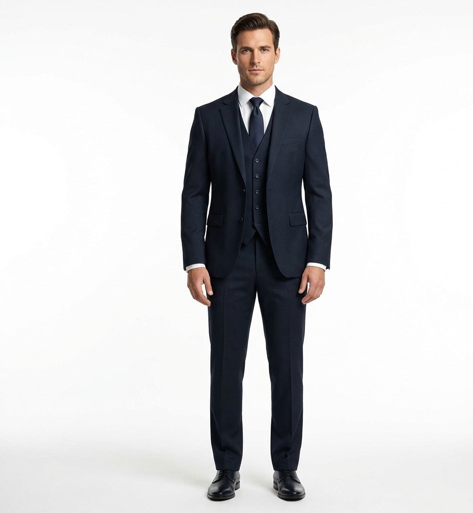 Midnight Charcoal Executive 3-Piece Suit-suits-VogueNThreads