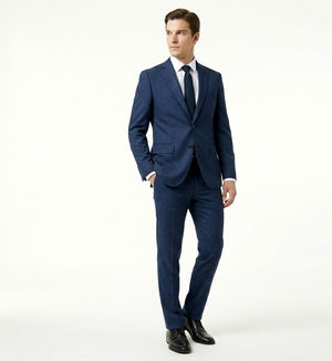 Midnight Obsidian Executive Navy 2-Piece Suit-suits-VogueNThreads