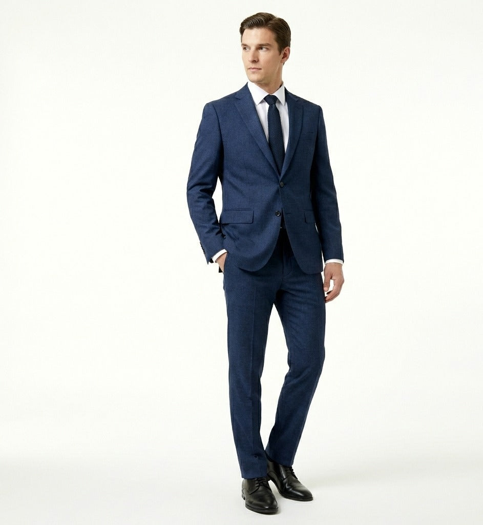 Midnight Obsidian Executive Navy 2-Piece Suit-suits-VogueNThreads