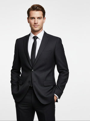 Obsidian Charcoal – Executive 3-Piece Suit-suits-VogueNThreads