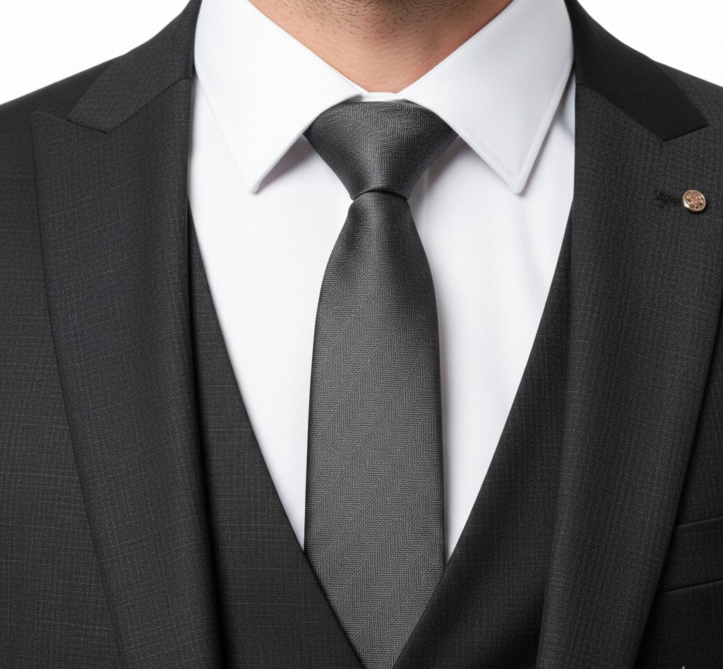 Obsidian Charcoal – Executive 3-Piece Suit-suits-VogueNThreads