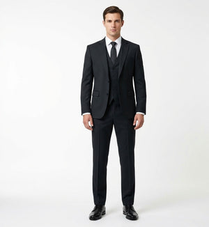 Obsidian Charcoal – Executive 3-Piece Suit-suits-VogueNThreads