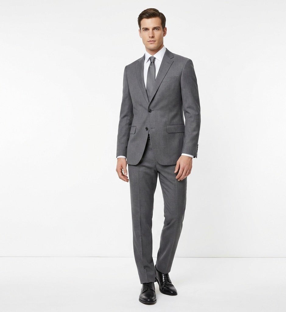 Pewter Steel Executive 2-Piece Suit-VogueNThreads