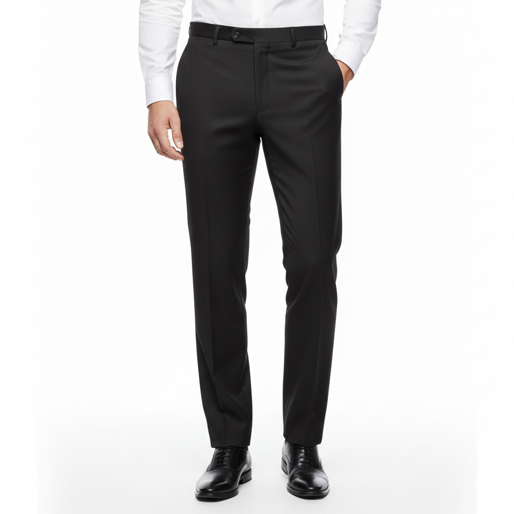 Premium Charcoal 3-Piece Tailored Suit – Slim Fit Poly-Viscose-suits-VogueNThreads