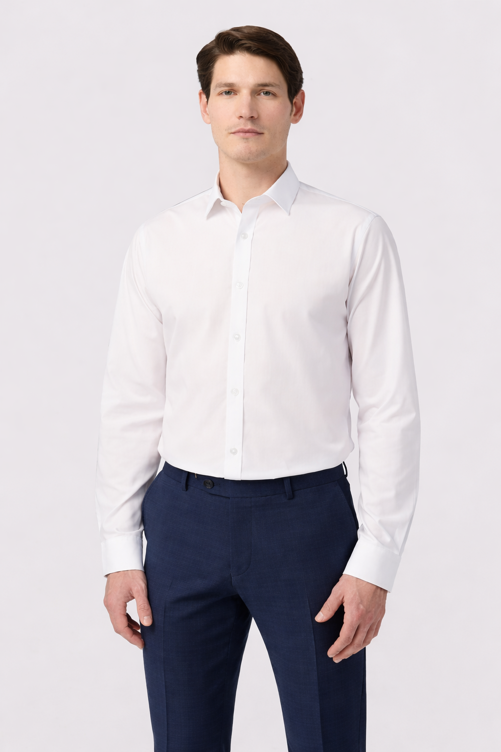 Regular Fit White Stretch Shirt