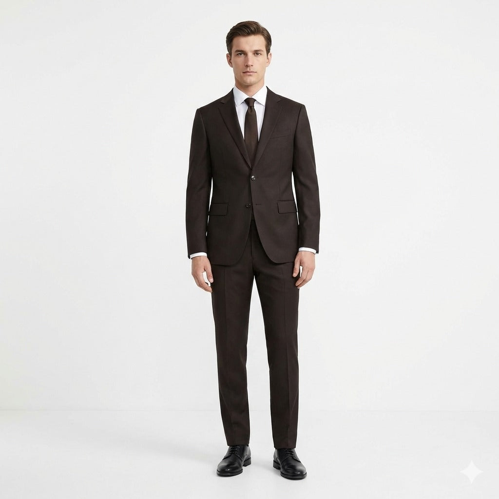 Roasted Espresso Heritage 2-Piece Suit-VogueNThreads