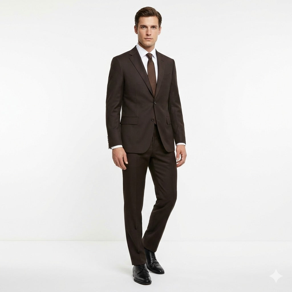 Roasted Espresso Heritage 2-Piece Suit-VogueNThreads