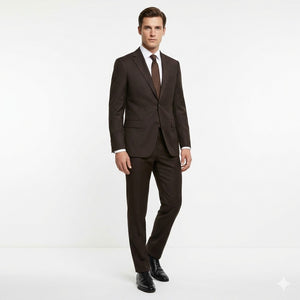Roasted Espresso Heritage 2-Piece Suit-VogueNThreads