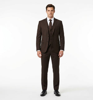 Roasted Espresso Heritage 3-Piece Suit-suits-VogueNThreads
