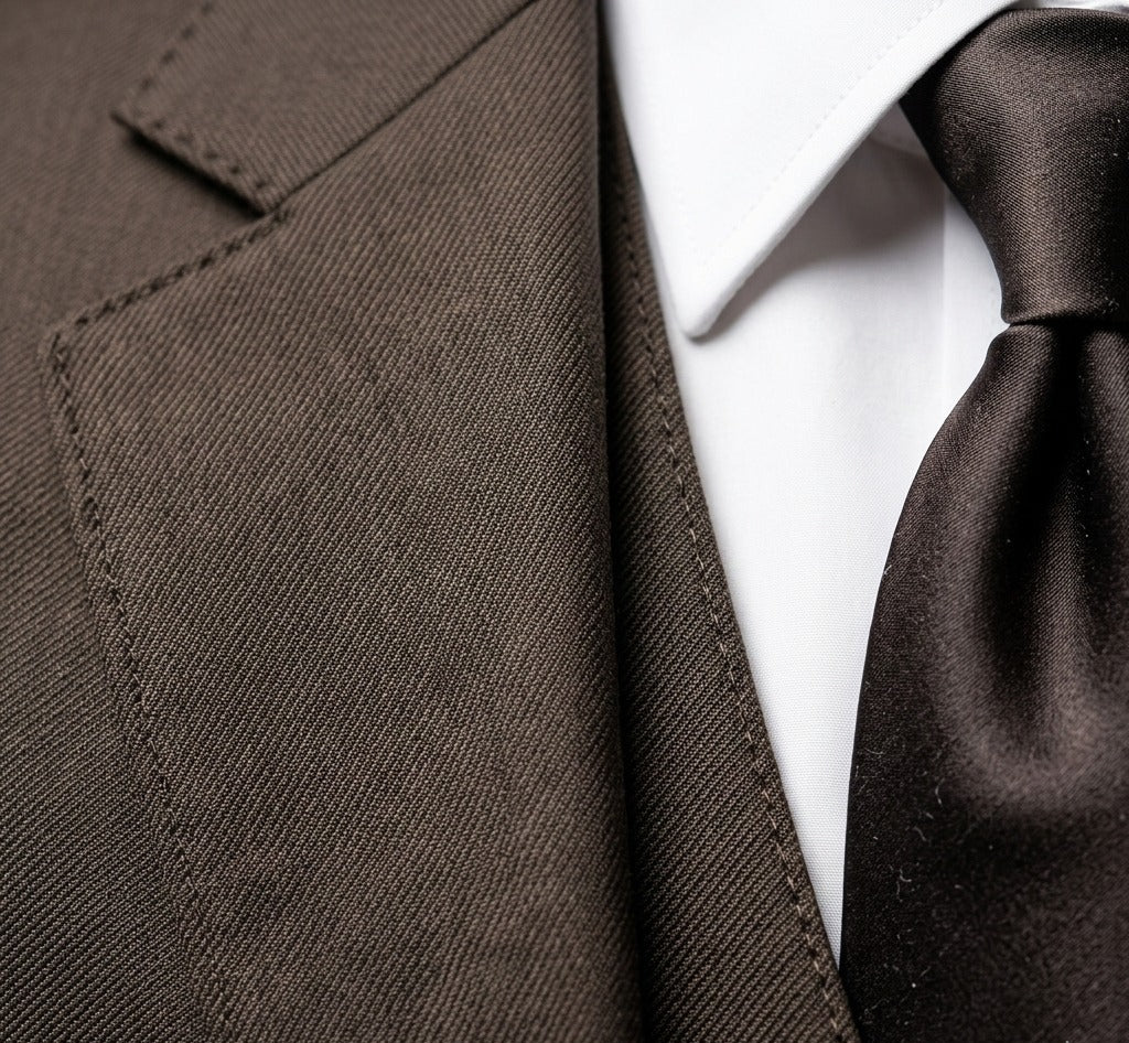 Roasted Espresso Twill – Executive 3-Piece Suit-suits-VogueNThreads