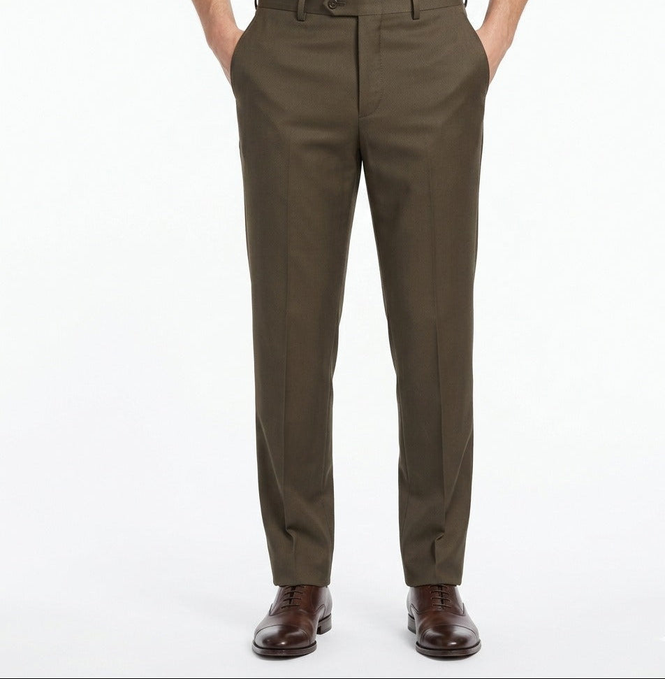Roasted Espresso Twill – Executive 3-Piece Suit-suits-VogueNThreads