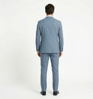 Signature Horizon Blue Tailored Suit | 3-Piece Formal Ensemble-suits-VogueNThreads