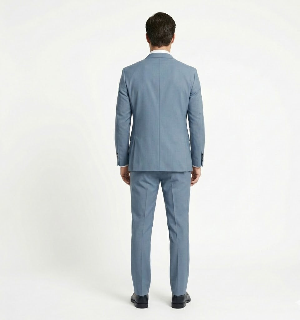Signature Horizon Blue Tailored Suit | 3-Piece Formal Ensemble-suits-VogueNThreads