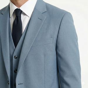 Signature Horizon Blue Tailored Suit | 3-Piece Formal Ensemble-suits-VogueNThreads