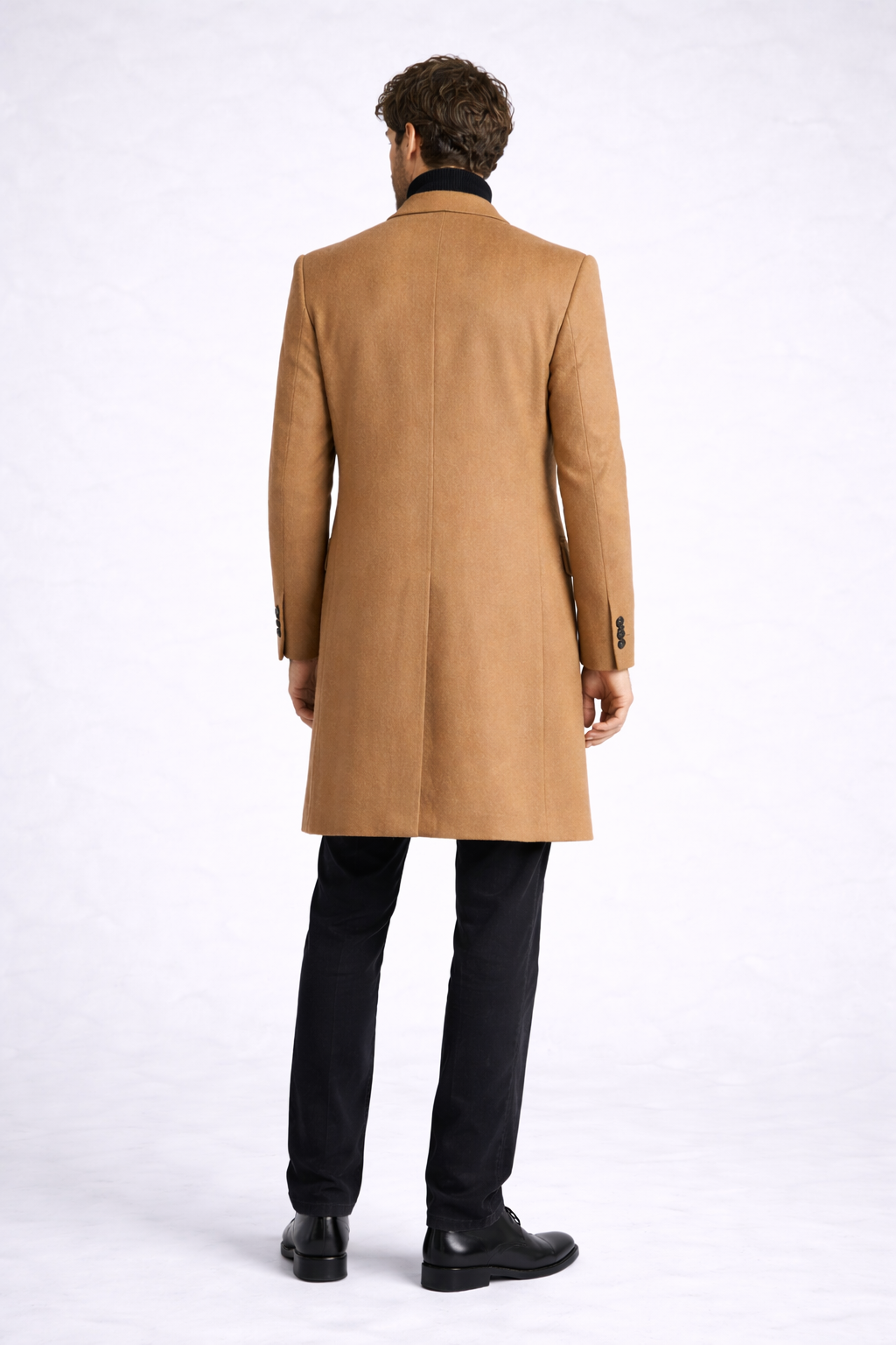 Slim Fit Brown Blend Overcoat-coat & Jackets-VogueNThreads