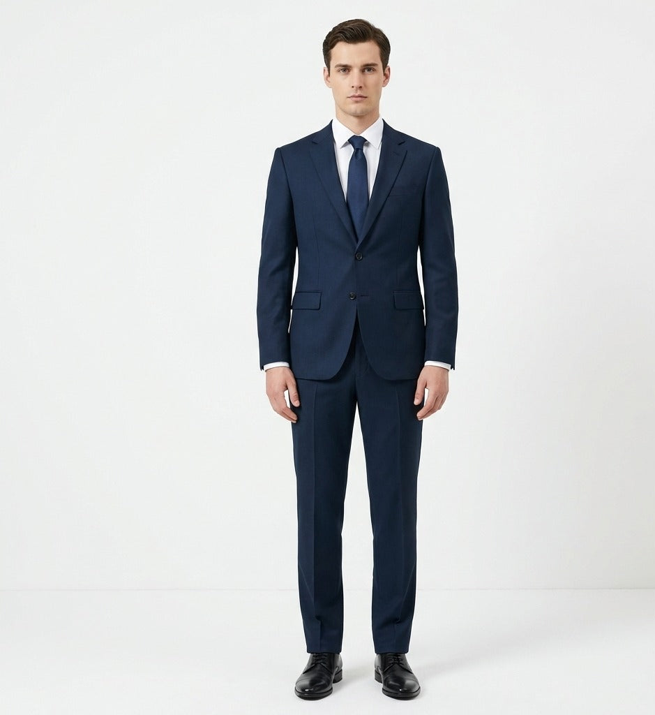 Steel Cobalt Executive 2-Piece Suit-suits-VogueNThreads