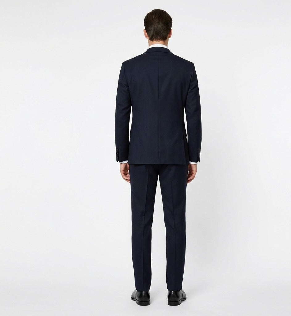 Steel Cobalt Executive 3-Piece Suit-suits-VogueNThreads