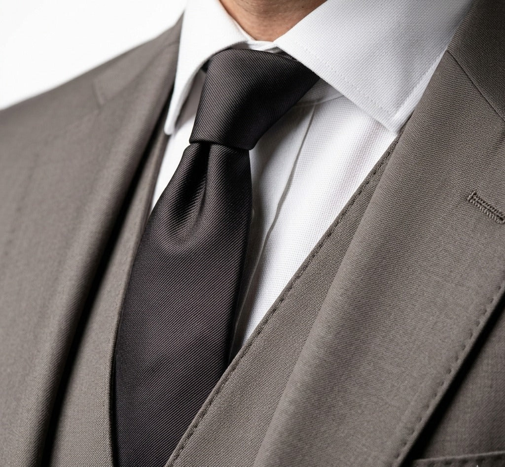 Steel Slate Twill – Executive 3-Piece Suit-suits-VogueNThreads