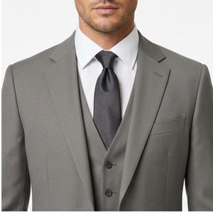 Steel Slate Twill – Executive 3-Piece Suit-suits-VogueNThreads