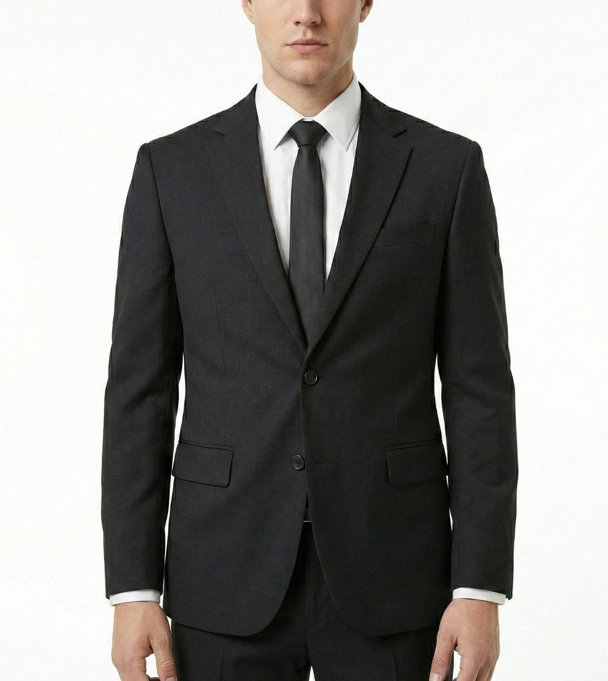The Essential Jet Black 2-Piece Suit | Tailored Fit-suits-VogueNThreads