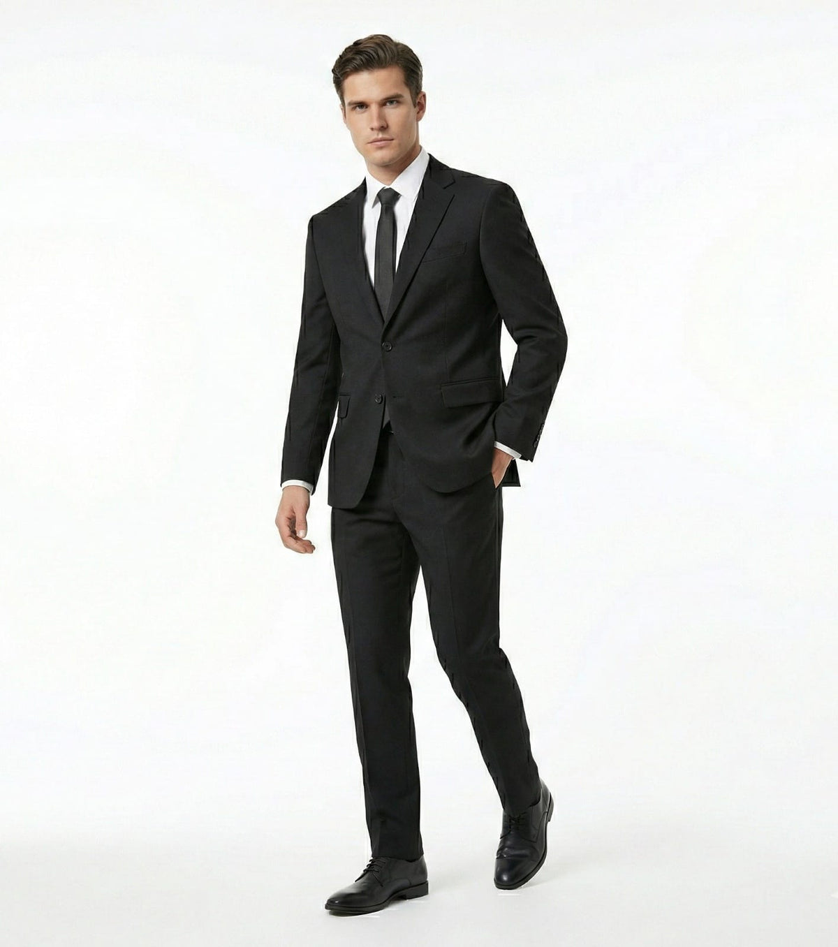 The Essential Jet Black 2-Piece Suit | Tailored Fit-suits-VogueNThreads