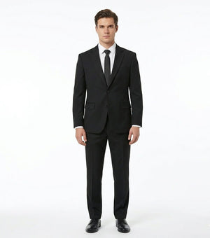 The Essential Jet Black 2-Piece Suit | Tailored Fit-suits-VogueNThreads