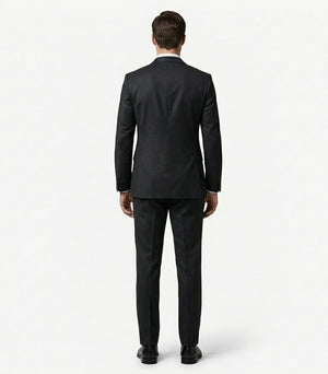 The Midnight Charcoal 3-Piece Suit | Premium Polyviscose Formal Set-suits-VogueNThreads