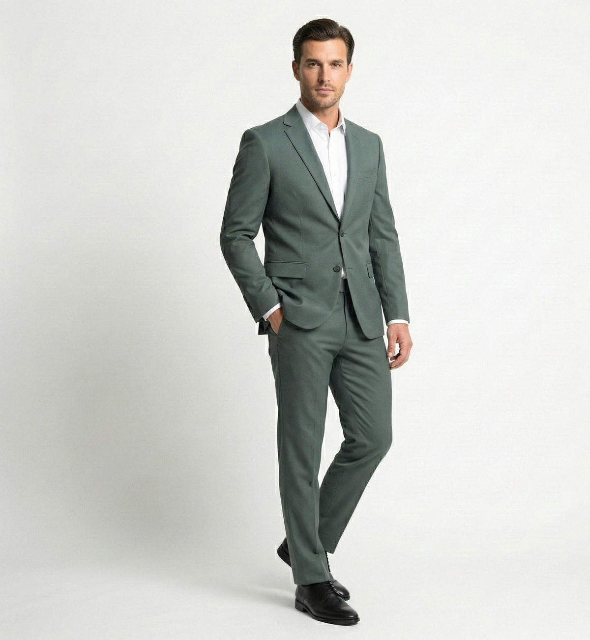 The Modern Slate Green 2-Piece Suit | Tailored Fit-suits-VogueNThreads