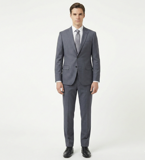 The Modern Slate Grey 2-Piece Suit | Tailored Polyviscose Business Set-suits-VogueNThreads