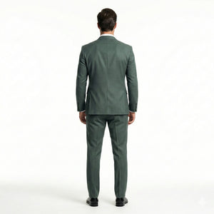 The Vintage Sage 3-Piece Suit | Premium Polyviscose Wedding Set-suits-VogueNThreads