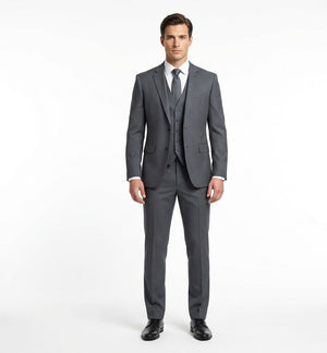 Titanium Slate Executive 3-Piece Suit-suits-VogueNThreads