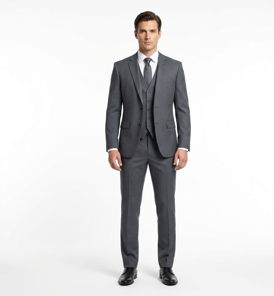Titanium Slate Executive 3-Piece Suit-suits-VogueNThreads