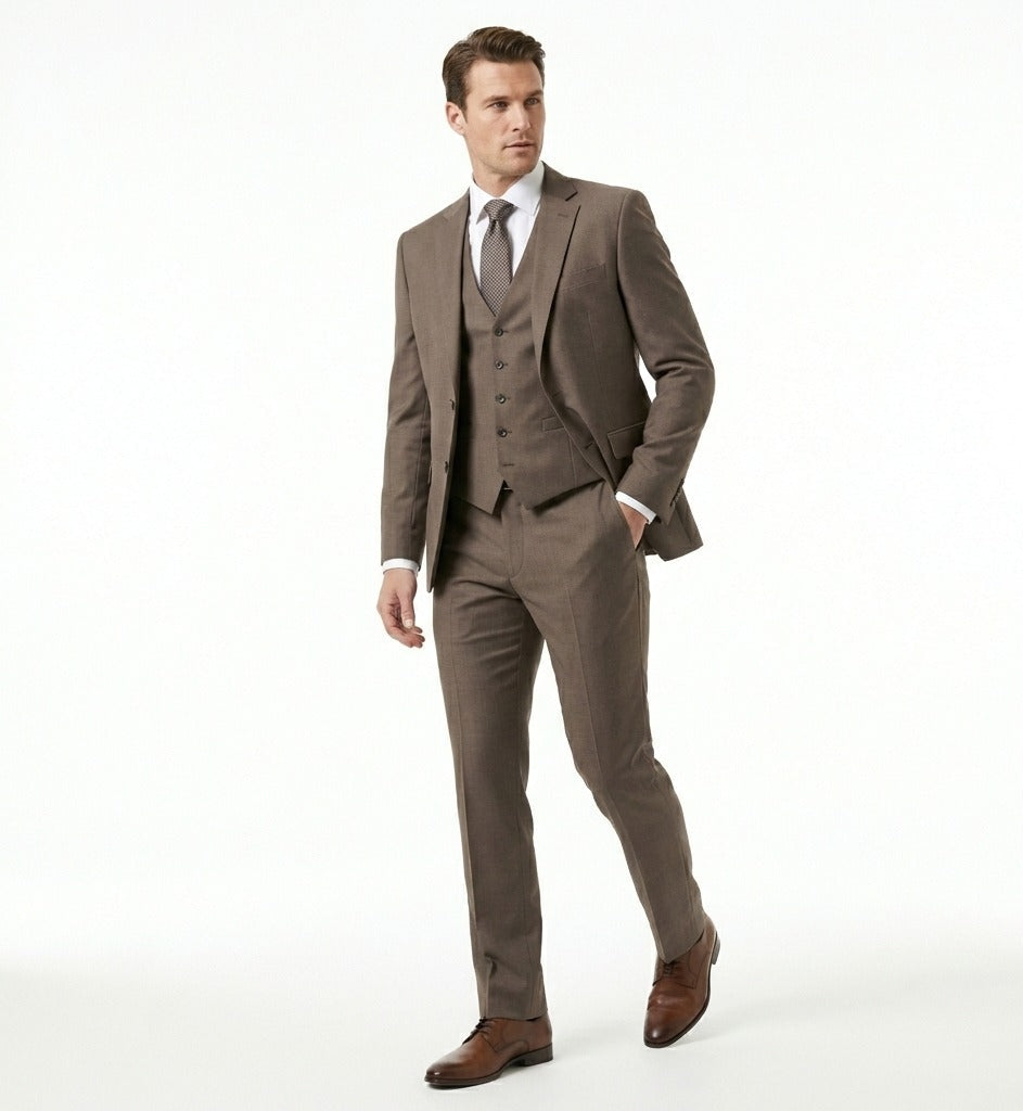 Tuscan Earth Reserve 3-Piece Suit-suits-VogueNThreads