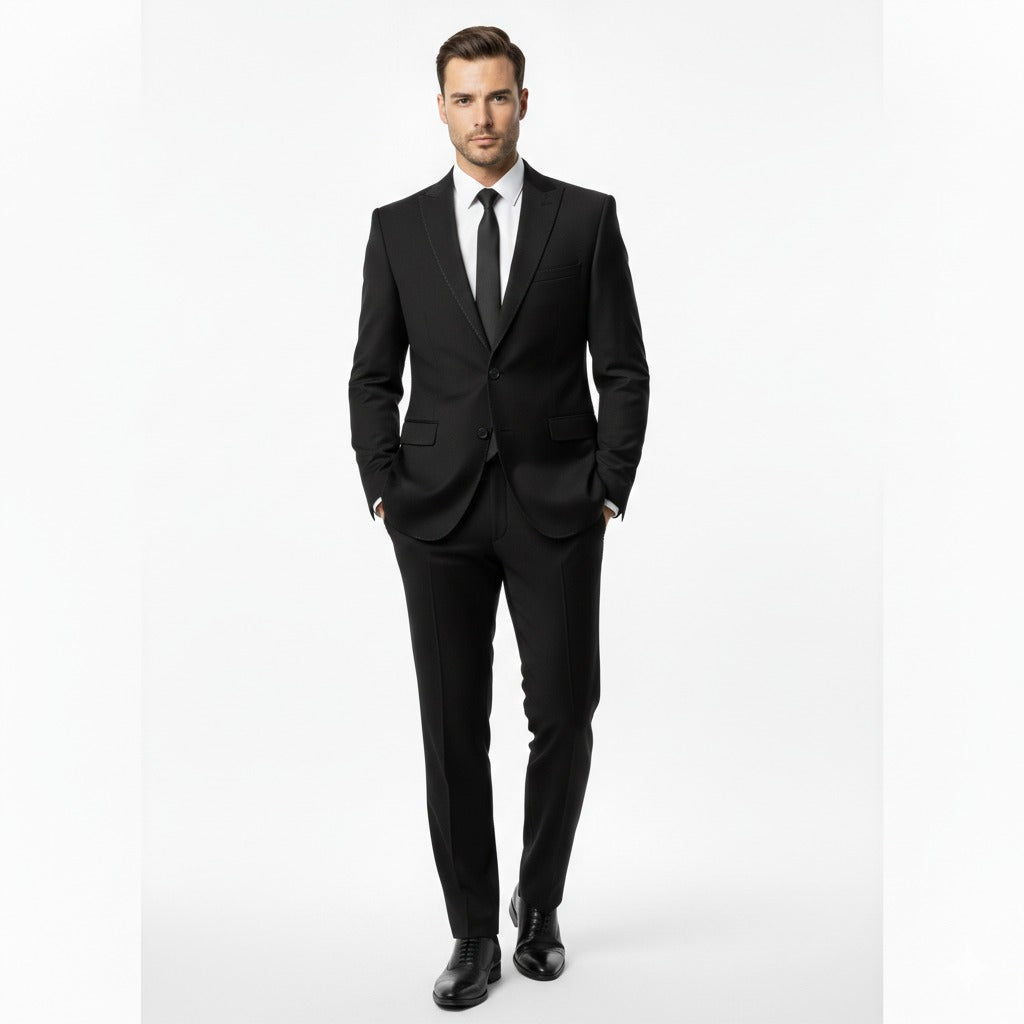 Onyx Obsidian Black – Premium 2-Piece Suit