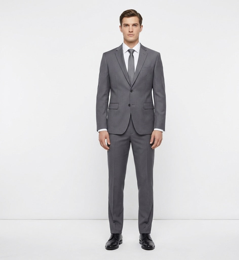 Pewter Steel Executive 2-Piece Suit